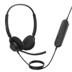 Casti Jabra Engage 40 USB CA Inline Link UC Stereo Sistem 2 Microfoane Anulare Zgomot