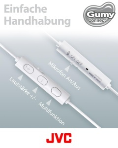 Casti JVC HA-FR9UC-W USB-C cu microfon telecomanda 3 butoane sunet clar Alb - Img 6