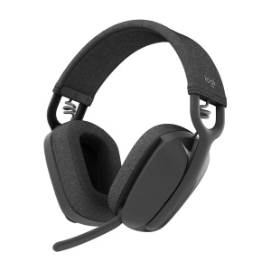 Casti over-ear wireless usoare Logitech Zone Vibe 100 cu microfon cu anulare a zgomotului, casti Bluetooth multipunct, functioneaza cu Teams, Google Meet, Zoom, Mac/PC - Graphite