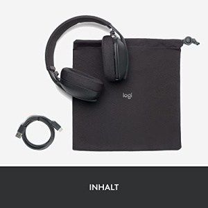 Casti over-ear wireless usoare Logitech Zone Vibe 100 cu microfon cu anulare a zgomotului, casti Bluetooth multipunct, functioneaza cu Teams, Google Meet, Zoom, Mac/PC - Graphite - Img 11
