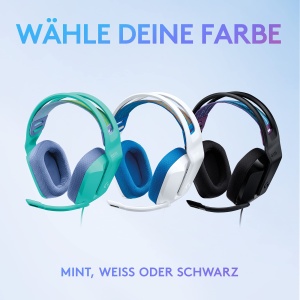 Casti pentru jocuri cu fir Logitech G335, microfon flip-to-mute, mufa audio de 3,5 mm, pernute pentru urechi din spuma cu memorie, usoare, compatibile cu PC, PlayStation, Xbox, Nintendo Switch - alb - Img 7