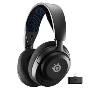 Casti pentru jocuri PS5 fara fir SteelSeries Arctis Nova 5P - Drivere magnetice din neodim - 100+ presetari audio - Durata de viata a bateriei de 60 de ore - 2.4GHz sau BT - ClearCast Gen2.X Mik - Pentru PS4/5, PC, Switch, Mobile