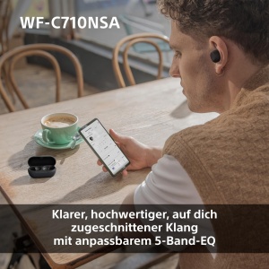 Casti Sony WF-C710NSA cu anulare a zgomotului cu adevarat wireless casti usoare control tactil conexiune multipunct IPX4 baterie de pana la 40 HR inca - Img 4