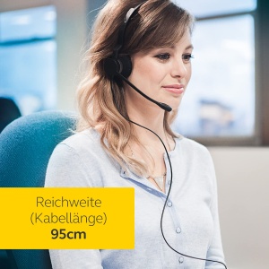 Casti stereo on-ear Jabra Biz 1500 cu deconectare rapida - casti cu fir cu microfon cu anulare a zgomotului si protectie la varf de volum pentru telefoane de birou, negru - Img 5