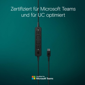 Casti USB EPOS C10 cu microfon, casti cu fir cu conexiune USB-C simpla si flexibila si tehnologie EPOS BrainAdapt. - Img 4