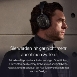 Casti wireless Bowers Wilkins Px8 S2 Noise-Cancelling Bluetooth Onyx Negru - Img 7
