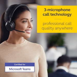 Casti wireless pentru PC Jabra Evolve2 65 - Anulare a zgomotului Casti mono certificate Microsoft Teams cu baterie de lunga durata - Adaptor Bluetooth USB-A - Negru - Img 3