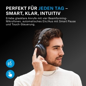 Casti wireless Sennheiser MOMENTUM 4 Noise Cancelling Bluetooth 60h autonomie NegruCupru - Img 6