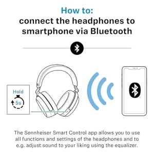 Casti wireless Sennheiser Momentum 4 Over-Ear Noise Cancelling Bluetooth Negru - Img 13