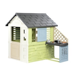 Casuta de joaca pentru copii Smoby Life - Pretty, 110x127x145 cm, cu bucatarie, reciclata