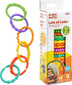 Catarama pentru carucior Bright Starts Lots of Links, 24 Fun Links, usor de curatat - Img 1