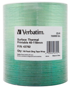 CD-R Verbatim 700MB 52x White Printable 100 bucati