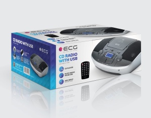 CD-Radio ECG CDR 1000 U Titan cu USB, FM, Control de la Distanta, Gri-Silver - Img 6