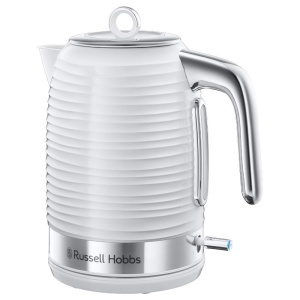 Ceainic Russell Hobbs [1,7l, 2400W] Inspire White cu structura lucioasa de inalta calitate (functie de gatit sub presiune, filtru de calcar detasabil, indicator de nivel al apei, capac detasabil) Ceainic 24360-70