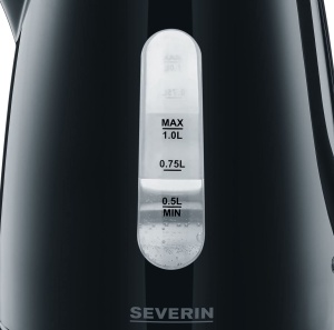 Ceainic SEVERIN, sistem central fara fir, filtru de calcar lavabil, 2.200 W, aprox. 1,0 L, plastic, negru, WK 3410 - Img 7