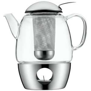 Ceainic WMF SmarTea cu set incalzitor de ceainic 3 bucati, otel inoxidabil Cromargan, ceainic din sticla 1l cu insertie pentru strecuratoare si incalzitor, poate fi spalat in masina de spalat vase - Img 8