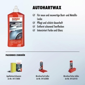 Ceara auto SONAX AutoHartWax 500 ml pentru lacuri colorate si metalizate - Img 3