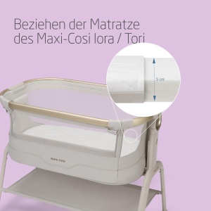 Cearceaf impermeabil Maxi-Cosi Iora, 2 bucati, 100 bumbac organic, alb - Img 2