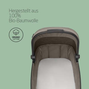 Cearsaf pentru bebelusi Maxi-Cosi Bio, 100 bumbac organic, 2-in-1, alb - Img 2