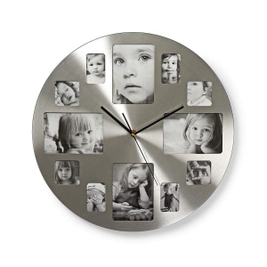 Ceas de perete Nedis CLWA003PH40, 40 cm, rame foto, argintiu