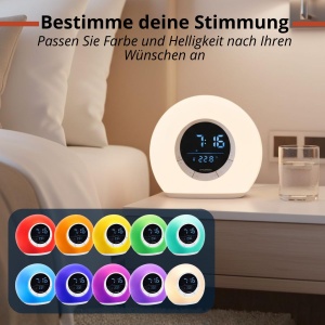 Ceas desteptator cu lumina naturala Grundig Tageslichtwecker, radio, Bluetooth, alb - Img 7