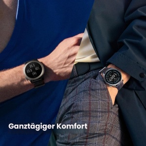 Ceas inteligent Amazfit cu bratara din nylon, 22mm, albastra, ultra usoara - Img 5