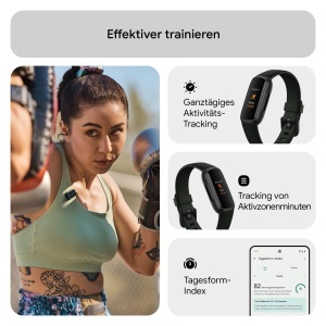 Ceas inteligent Google Fitbit Inspire 3, negru, 10 zile autonomie, monitorizare stres - Img 4