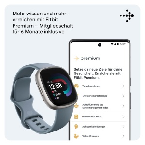 Ceas inteligent Google Fitbit Versa 4, GPS, 6 zile autonomie, albastru - Img 9