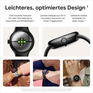 Ceas inteligent Google Pixel Watch 2, negru mat, cu senzor de ritm cardiac si LTE - Img 4