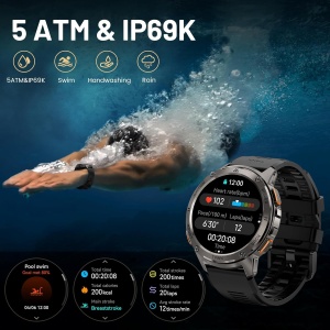 Ceas inteligent KOSPET TANK T3, 1.43 AMOLED, 50m rezistent la apa, autonomie 60 zile - Img 3