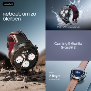 Ceas inteligent Motorola Smartwatch Ultra E-SIM cu bratara din silicon negru - Img 6