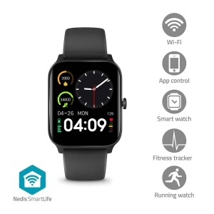 Ceas inteligent Nedis SmartLife - LCD 1,69 - IP68 - Negru - Img 2
