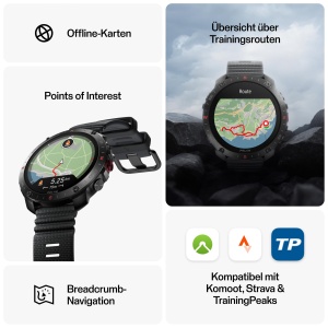 Ceas inteligent Polar Grit X2 Pro cu GPS, display AMOLED, sticla safir - Img 2