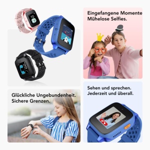 Ceas inteligent TCL MOVETIME MT46 pentru copii cu GPS, camera 2MP, fitness tracking - Img 2