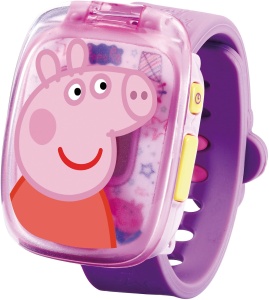 Ceas inteligent VTech Peppas Lernuhr roz - 8 cifre, 4 jocuri educative