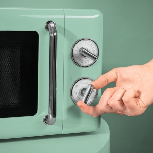 Cecotec Cuptor cu microunde Proclean 3010 Retro Green Mecanic, 20 L, 700 W, 6 niveluri, Cronometru pana la 30 de minute, Mod dezghetare, Design vintage in verde, finisaj din otel - Img 5