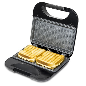 Cecotec Toast Grill Surface.Sandwich Maker cu acoperire antiaderenta, capacitate pentru 2 sandvisuri, suprafata gratar, maner Cold Touch, Cable Retriever, 750 W. - Img 1