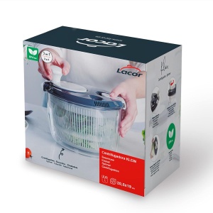 Centifuga Lacor 61422, 3 piese, 100 BPA free, 20,5 cm, gri - Img 6