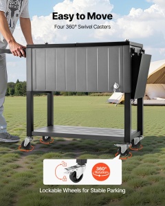 Centrala de racire VEVOR DR2201, 75,71 L, negru, pentru 50 sticle - Img 4