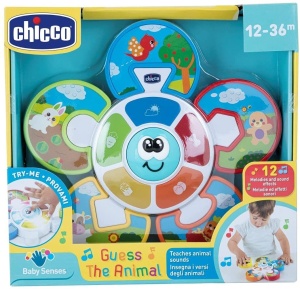 Centru de activitati pentru copii Chicco Ghiceste animalul, cu lumini si sunete, 12-36 luni, multicolor