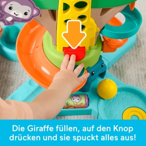 Centru de Joaca Fisher-Price Dschungelbaum cu Muzica, 6 Bile, Interactiv - Img 4