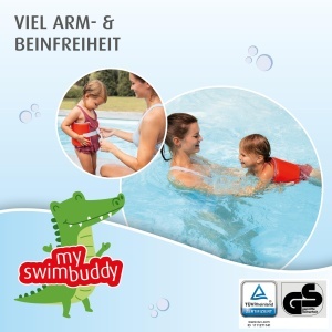 Centura de inot reer myswimbuddy pentru copii, ajustabila, 15-30kg, culoare rosie - Img 4