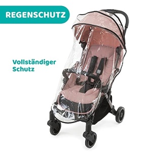 Chicco Cheerio Carucior compact de la 0 la 15 kg, ultra-usor, pliabil si rabatabil cu pozitie de dormit, inchidere automata, umbrela de soare si husa de ploaie, Blossom, negru - Img 13