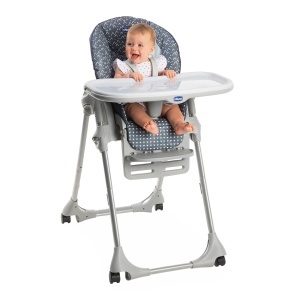 Chicco Polly Easy Scaun inalt si balansoar pentru bebelusi cu inaltime si suport pentru picioare reglabile 4 roti inchidere compacta de la 6 luni la 3 - Img 7