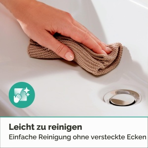 Chiuveta de mana hansgrohe Xanuia Q, 360 x 250 mm, alba, cu hahnloch si overflow - Img 5