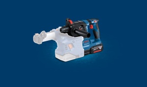 Ciocan rotopercutor Bosch Professional GBH 18V-22, 18V, 2x 4.0Ah, cu incarcator rapid - Img 3