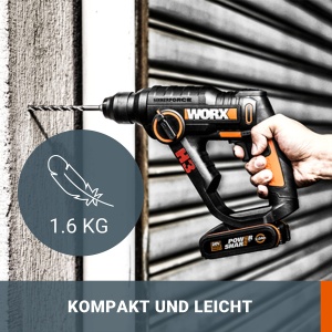 Ciocan rotopercutor WORX WX390.9, 20V, 1.2J, fara acumulator - Img 4