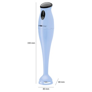 Clatronic Blender de mana/Blender de mana/Blender de mana/Blender SM 3577; Cutit de impact din otel inoxidabil; pentru smoothie, piure de dovleac, terci pentru bebelusi, milkshake; cu ulcior de blender (500 ml); 180 wati; albastru - Img 5