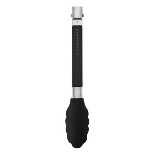 Cleste din inox KitchenAid, 23 cm, cu varfuri din silicon, rezistent la caldura