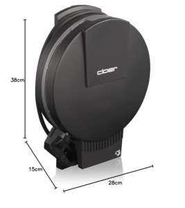 Cloer 180 Fier de vafe pentru o vafa cu inima, 930 W, dimensiune vafe 16 cm, placi grele de copt, semnal optic si acustic, metal, negru - Img 12